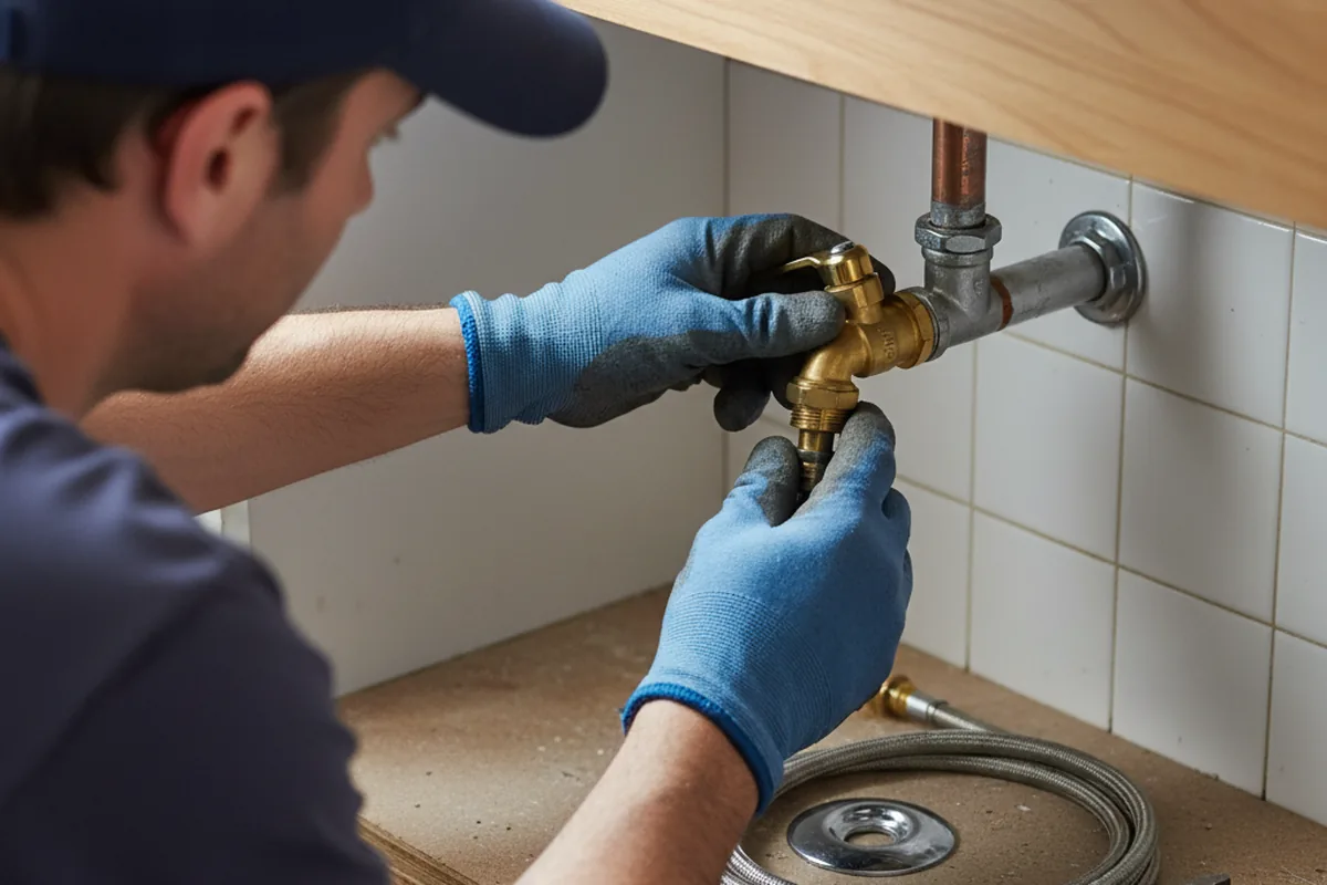 Shutoff valve and fitting work during Emergency Plumbing in Florence